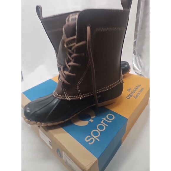 Sporto The Original Duck Boot Jessica  Womens Size 6M Brown Rain Snow Boots - Picture 3 of 16